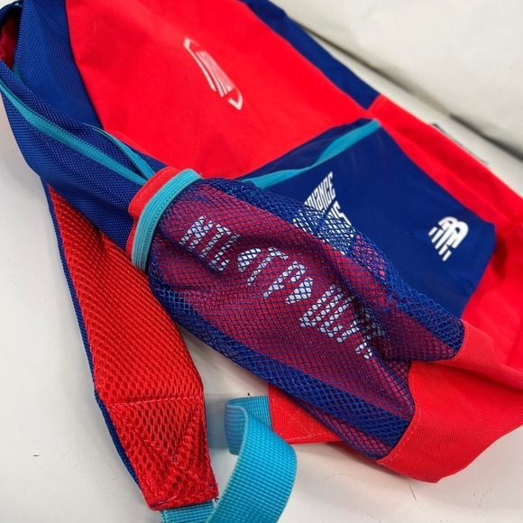 New Balance Relay Event Backpack Red Blue Youth Kids School Bag - Picture 8 of 9